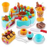  Igračka plava rođendanska torta za rezanje 75 kom. | shoptok.hr