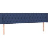  Posteljno vzglavje modro 203x16x78/88 cm blago, (20794434) | Shoptok.si