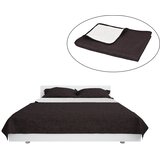  Dvostrani prošiveni prekrivač 230x260 cm krem smeđi | shoptok.hr