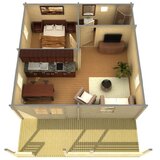 Male kuće Drvena kuća PETRA 620 × 620 cm – bez završnog krovnog pokrova | shoptok.hr