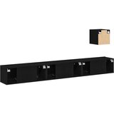  4-delni set TV omare Črni hrast inženirski les, (22012382) | Shoptok.si