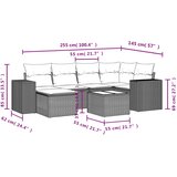  7-dijelni set vrtnih sofa od poliratana s jastucima bež | shoptok.hr