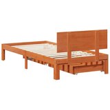  Okvir za krevet 3 pcs Vosak smeđa Čvrsto borovo drvo - Voštano smeđa 90 x 190 cm | shoptok.hr