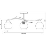  Luster na šipci CONNOR 3xE27/15W/230V sjajni hrom/bela | Eponuda.com