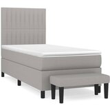  The Living Store Box spring postelja z vzmetnico svetlo siva 80x200 cm blago - Box Spring Postelja, (21450083) | Shoptok.si