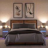 vidaXL Nočna omarica z LED lučkami 2 kosa siva sonoma inženirski les | Shoptok.si