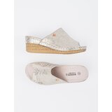 GOODIN Light beige women's wedge flip-flops | Shoptok.si