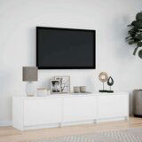 TV ormarić s LED svjetlima bijeli 165 x 34 x 40 cm drveni | shoptok.hr