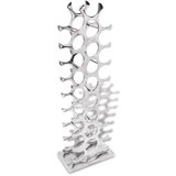  Stojalo za Vino Aluminijasto Srebrne Barve 27 Steklenic | Shoptok.si