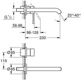 Grohe 19967DL1 Essence New podometna armatura za umivalnik zlata | Shoptok.si
