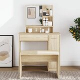 The Living Store Toaletna mizica z ogledalom sonoma hrast 86,5x35x136 cm - Toaletna Mizica, (21671079) Cene