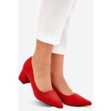 Boto Women's pumps with pointed toes on a heel red Merinette | shoptok.hr