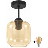 Brilagi LED plafonski luster R GLASS 1xE27/60W/230V Ø 14 cm crna/zadimljeno bež Cene