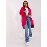 Fashion Hunters Fuchsia Long Zippered Hoodie | ePonuda.com