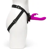 Strap-On - vibrator sa zečićem na remen (ljubičasta)