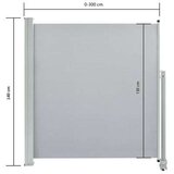 vidaXL Zložljiva stranska tenda za teraso 140x300 cm siva | Shoptok.si