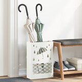 vidaXL Stalak za kišobrane Bijela Metal Srednje Dekorativni izrezi | shoptok.hr