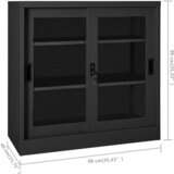 Ormarić s kliznim vratima antracit 90 x 40 x 90 cm čelični | shoptok.hr