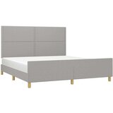  Okvir za krevet s uzglavljem svjetlosivi 180x200 cm od tkanine | shoptok.hr