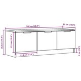 vidaXL TV omarica artisan hrast 102x35x36,5 cm inženirski les | Shoptok.si