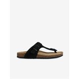 Geox Black Leather Flip Flops - Women | shoptok.hr