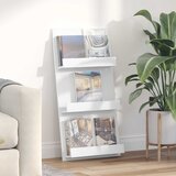  Polica za časopise Bijelo 51 x 11 x 102 cm Konstruirano drvo | shoptok.hr