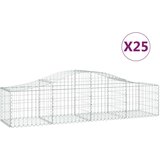  Lučne gabionske košare 25 kom 200x50x40/60 cm pocinčano željezo | shoptok.hr