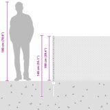 vidaXL Ograjni stebri 22 pcs U-kanal Siva 100 cm Jeklo, Šesterokotna ograja Siva 1x50 m Jeklo | Shoptok.si