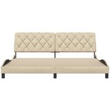  Okvir za krevet bez madraca krem 200x200 cm od tkanine | shoptok.hr