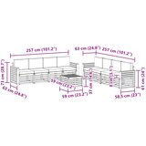  Set vanjskih sofa 9 kom. Prirodna i svjetlosiva | shoptok.hr