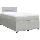 Box spring krevet s madracem svjetlosivi 120x200 cm baršunasti | shoptok.hr