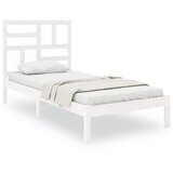 The Living Store Posteljni okvir bel iz trdnega lesa 90x200 cm - Posteljni Okvir, (21523949) | Shoptok.si