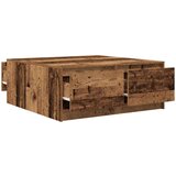 vidaXL Kavna mizica s predali starega lesa 100x100x40 cm | Shoptok.si