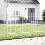  Vrtna ograja s konico bela 15,3x1 m Jeklo | Shoptok.si