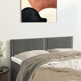  Uzglavlja tamnosiva 144x5x78/88 cm baršunasta | shoptok.hr
