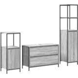  Set namještaja za kupaonicu 3 pcs Siva Sonoma Konstruirano drvo | shoptok.hr