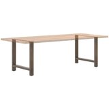  Noge za blagovaonski stol Prirodni čelik 2 kom 80 x (72-73) cm Čelik | shoptok.hr