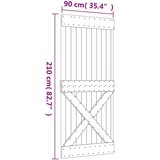  Klizna vrata s priborom za montažu 90 x 210 cm masivna borovina | shoptok.hr