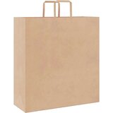 vidaXL Papirnate vrećice 250 kom s ručkama smeđe 45x17x48 cm | shoptok.hr