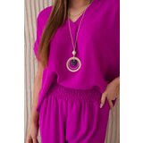 Kesi Włoski Set with necklace blouse + pants dark mint | Shoptok.si