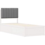  Krevetni okvir s tapiciranim uzglavljem Svijetlo siva Svjetlosiva 195.5 x 80.5 x 93 cm | Shoptok.si