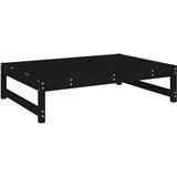  Vrtni tabure crni 120 x 80 cm od masivne borovine | shoptok.hr