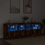  Komoda s LED svjetlima boja dimljenog hrasta 202x37x67 cm | shoptok.hr