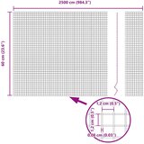  Zavarena žičana ograda 2500 x 60 cm Siva | shoptok.hr