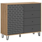 Livetastic Visoka Komoda Prisma, Barva Hrasta, Antracit | Shoptok.si
