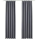  Zavjese za zamračivanje s kukama 2 kom sive 140 x 175 cm | shoptok.hr