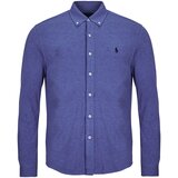 Polo Ralph Lauren Srajce z dolgimi rokavi CHEMISE AJUSTEE COL BOUTONNE EN POLO FEATHERWEIGHT Modra Cene