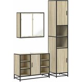 Maison Chic Kopalniški sestavi - Kopalniška garnitura 3-delna sonoma hrast inženirski les, (21788274) | Shoptok.si