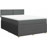  Krevet s oprugama i madracem tamnosivi 140x190 cm od tkanine | shoptok.hr