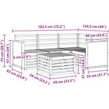  Set vanjskih sofa 5 kom. Prirodna Poliester | shoptok.hr